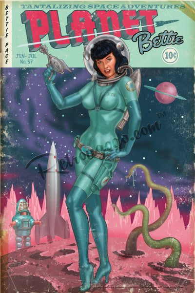 Bettie Page Planet Bettie Print