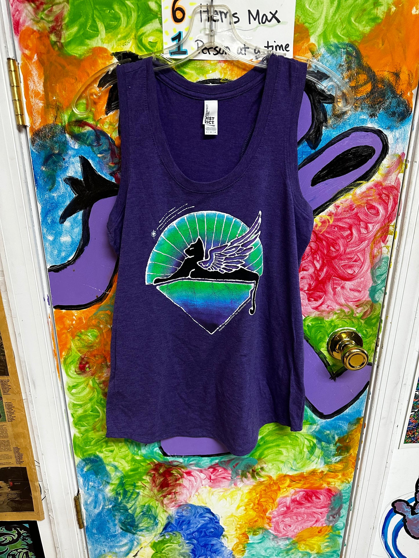 Women's Winged Cat Muscle Tank Top