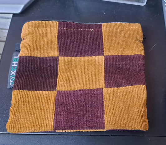 Corduroy Patchwork Large Keychain Coin Purse - HalfMoonMusic