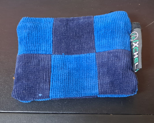 Small Corduroy Patchwork Keychain Coin Purse - HalfMoonMusic
