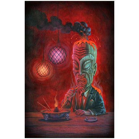 P'gosh Tiki Cocktail Illustrated #2 Volcano Print