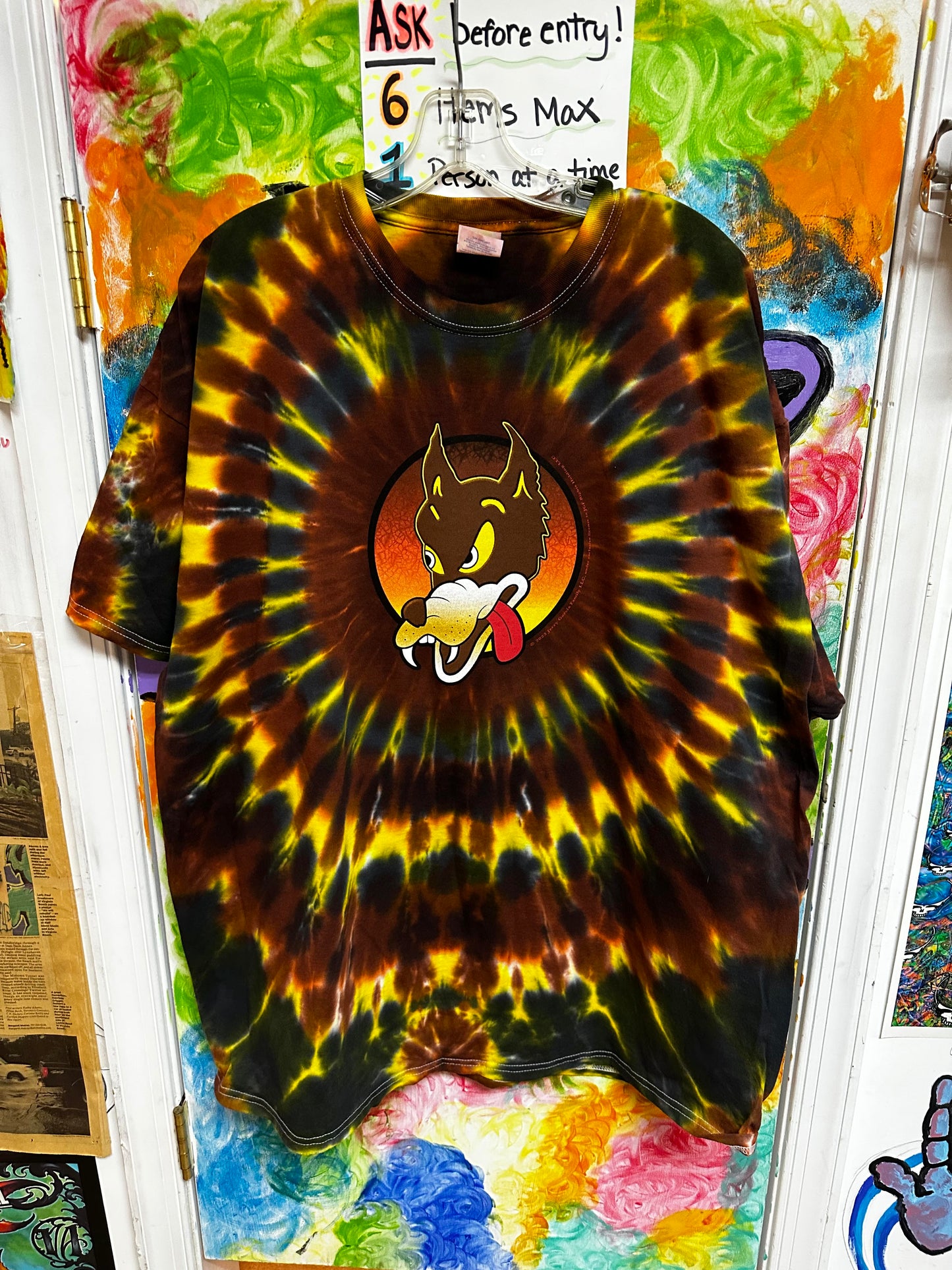 Men's Garcia Wolf Guitar Emblem Tie-Dye T-Shirt