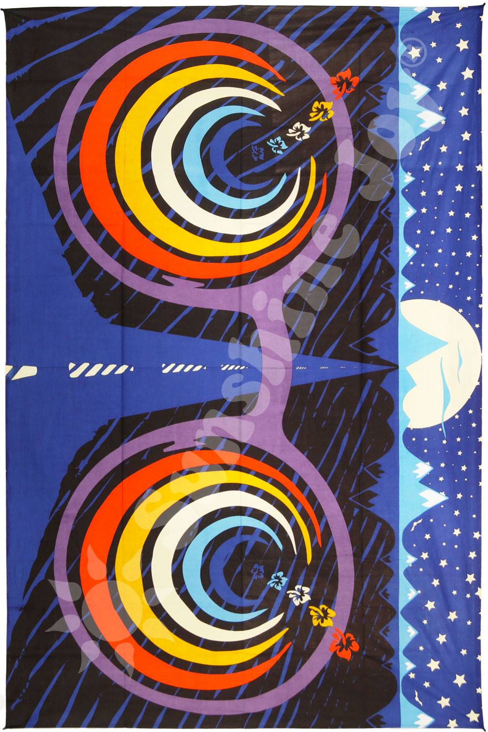 3D Road Trip Tapestry - HalfMoonMusic