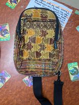 Small Sling Bag in Hand Brocade - HalfMoonMusic