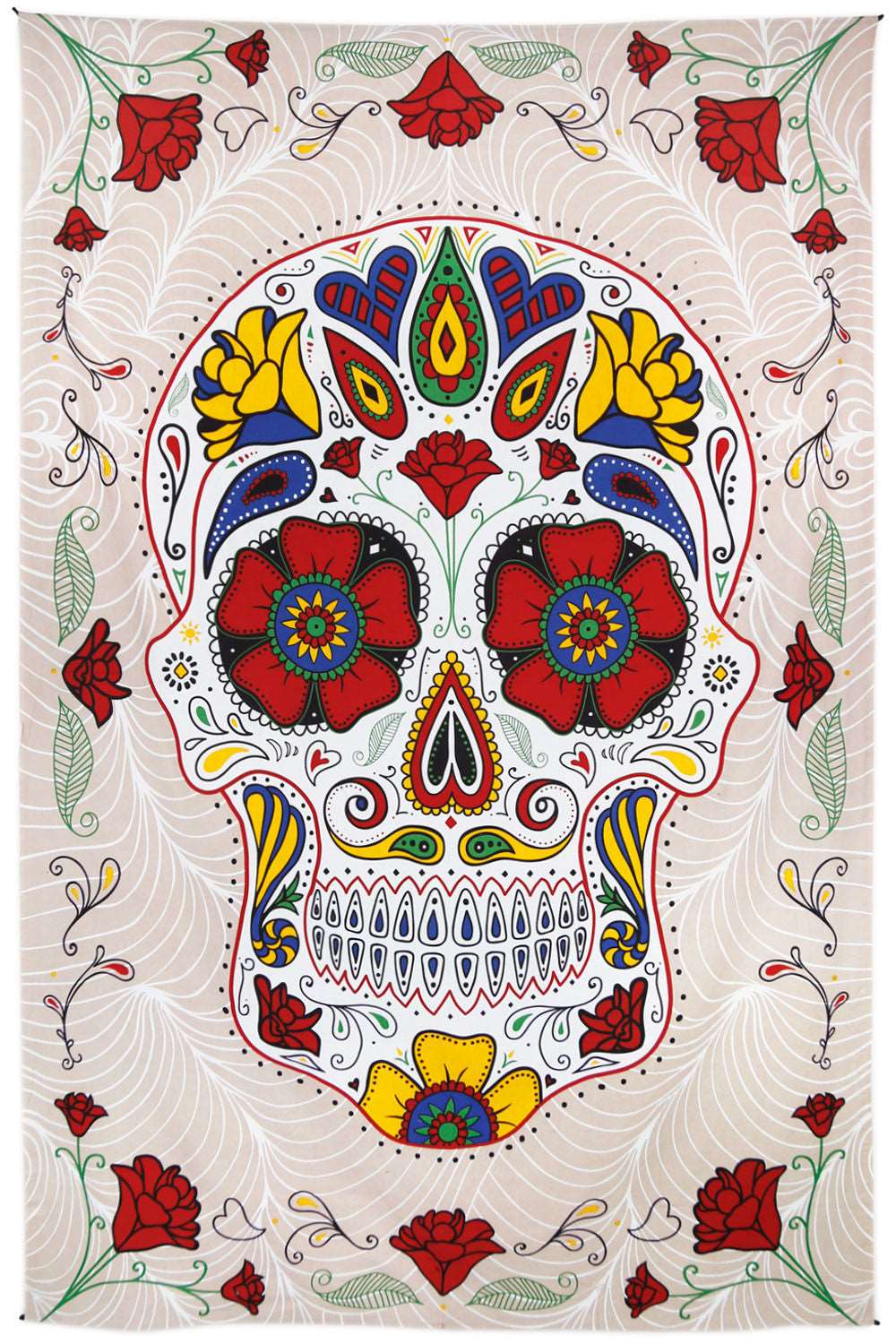 3d Sugar Skull Tapestry - HalfMoonMusic