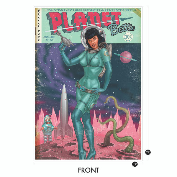Bettie Page Planet Bettie Large Format Print