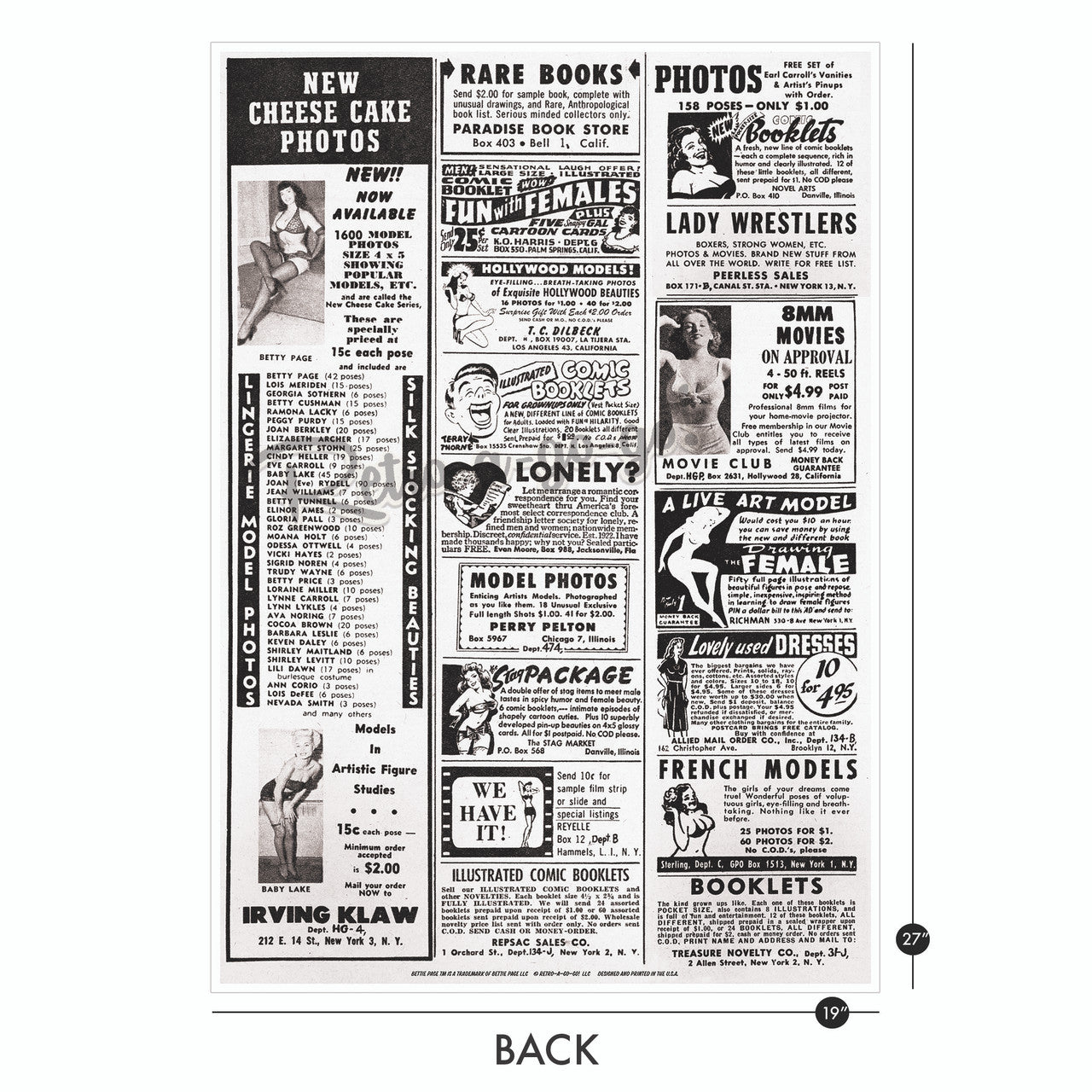 Bettie Page Flirt Large Format Print