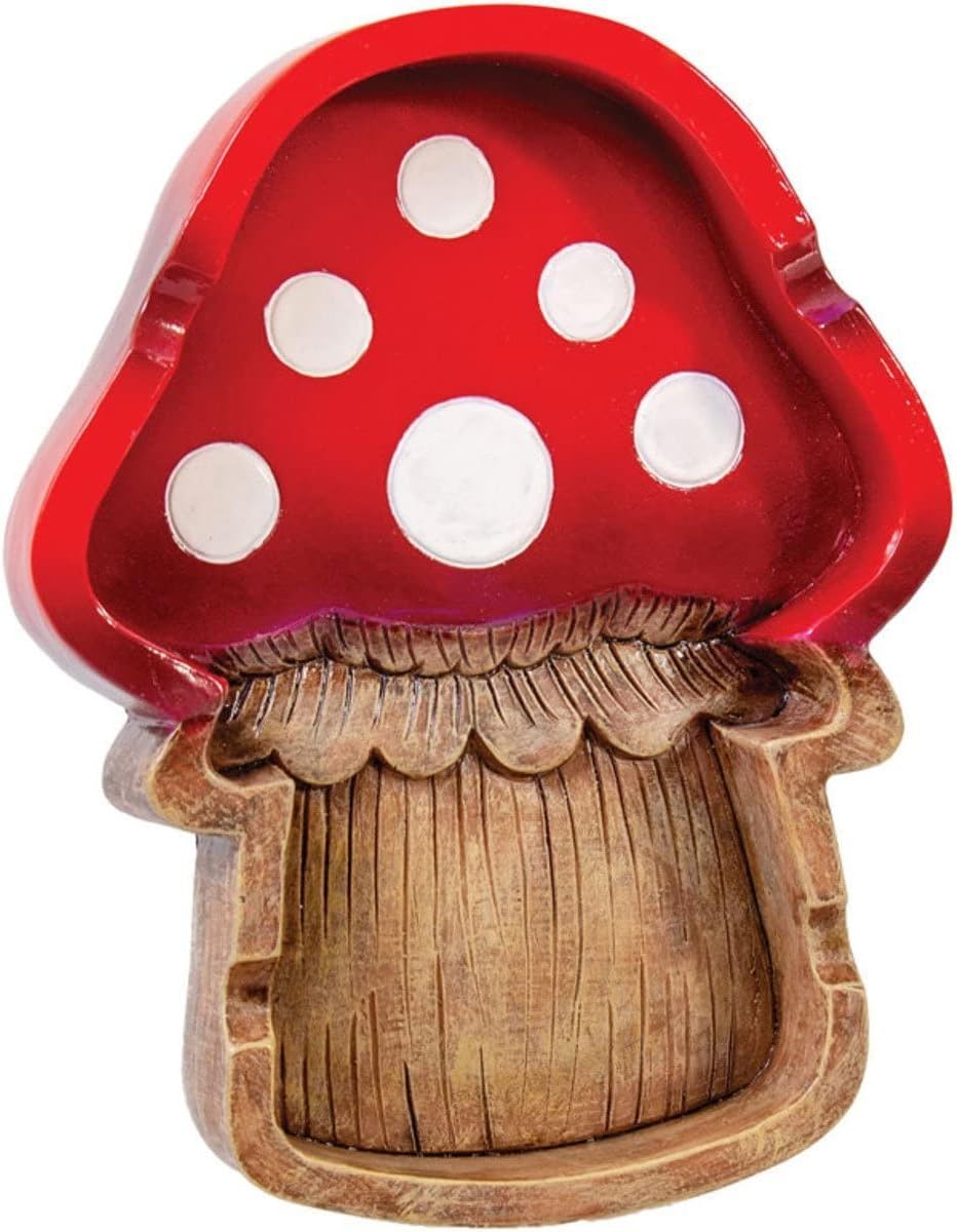 Mushroom Shaped Polyresin Ashtray