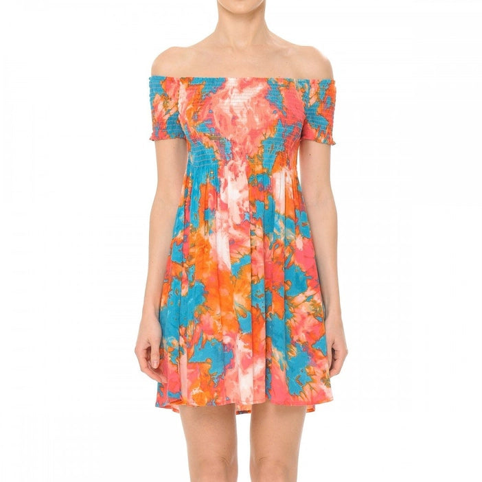 Women's Tie Dye Print Mini Dress