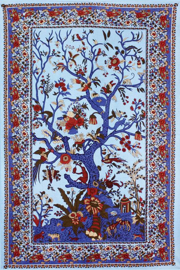 3-D Tree Of Life (Cotton) Tapestry - HalfMoonMusic