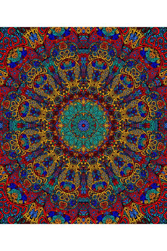 3-D Sun Burst Tapestry - HalfMoonMusic