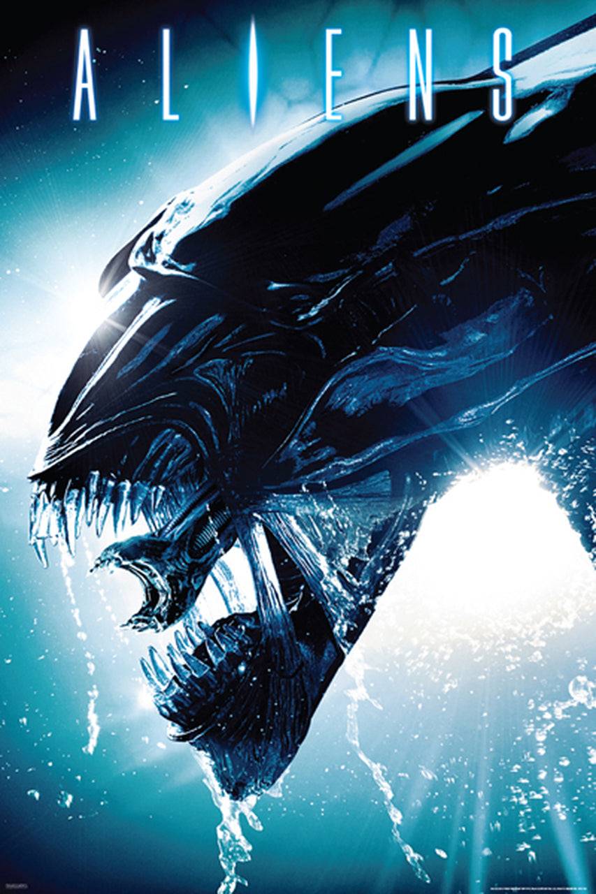 Aliens Splash Poster - HalfMoonMusic
