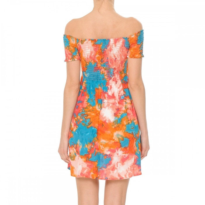 Women's Tie Dye Print Mini Dress