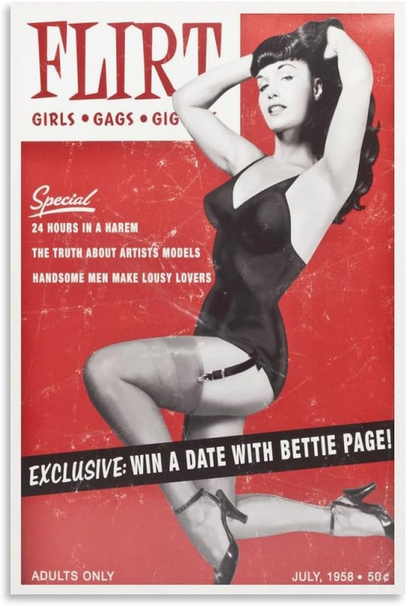 Bettie Page Flirt Print