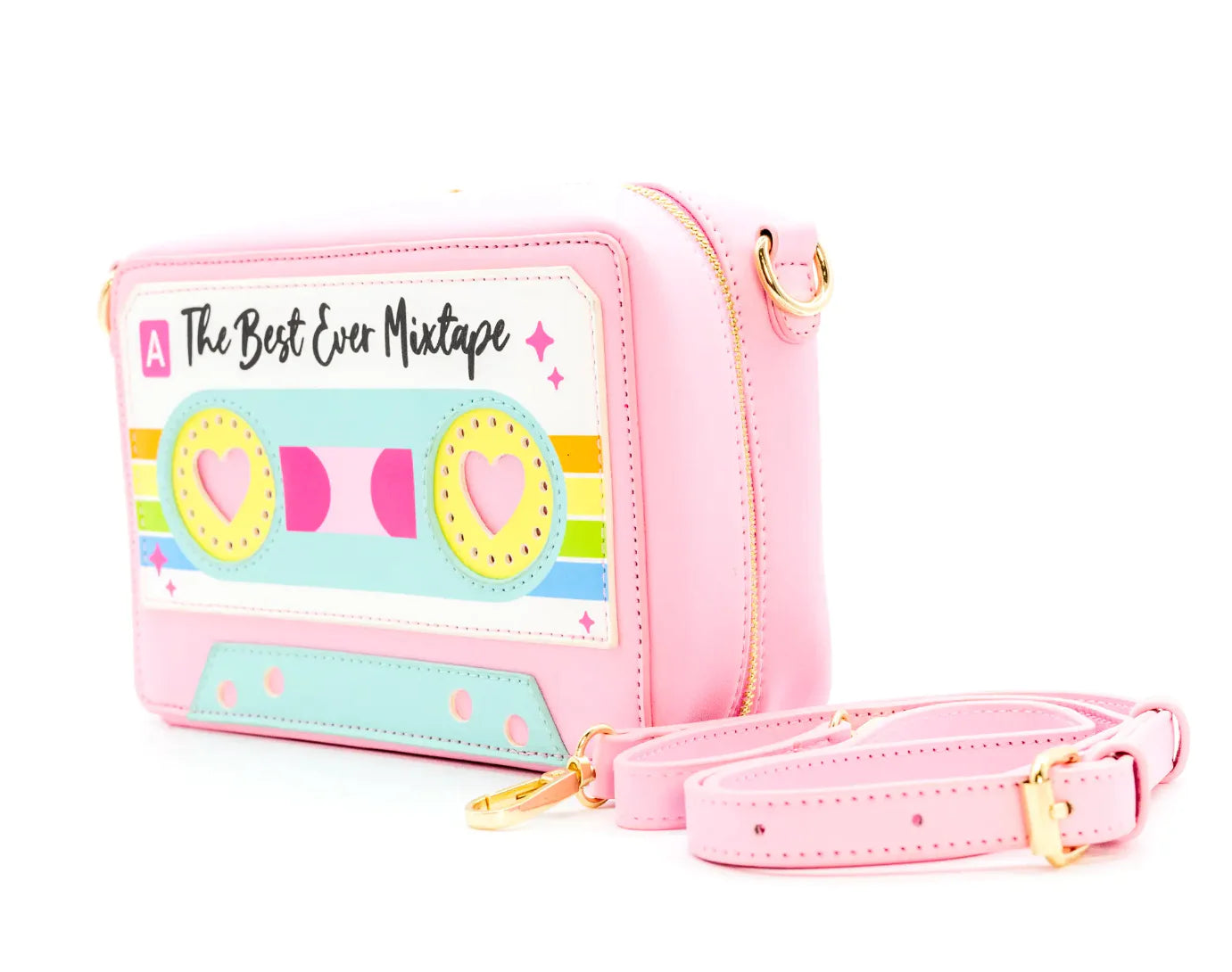 Pink Mixtape Cassette Tape Handbag - HalfMoonMusic