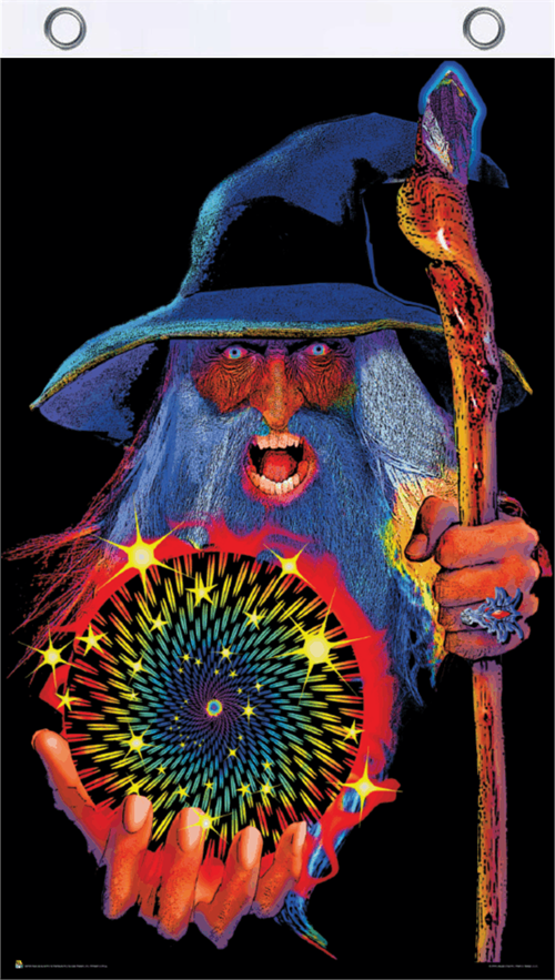 Mystic Wizard Blacklight Flag