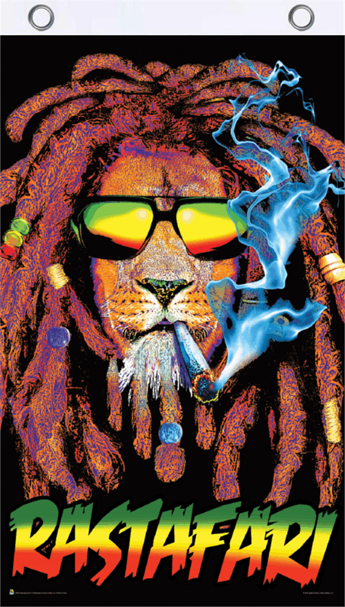 Rastafari Blacklight Flag