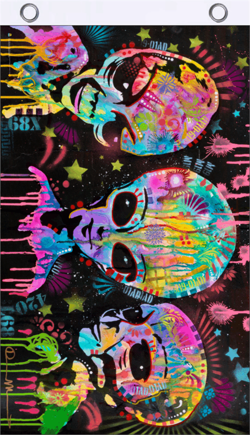 Aliens Blacklight Flag