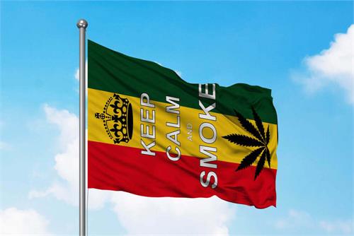 Keep Calm And Smoke Flag