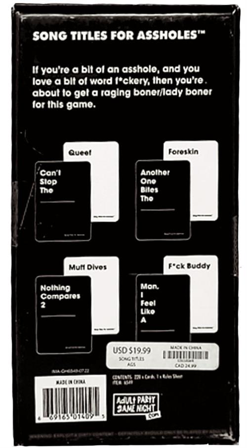 Song Titles For Assholes Game