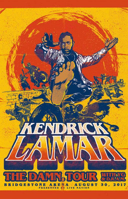 11x17 Kendrick Lamar The Damn Tour Countertop Poster - HalfMoonMusic