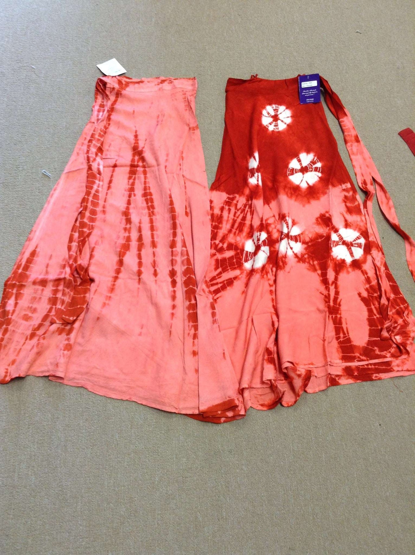 Assorted Long Tie-Dye Wrap Skirts - HalfMoonMusic