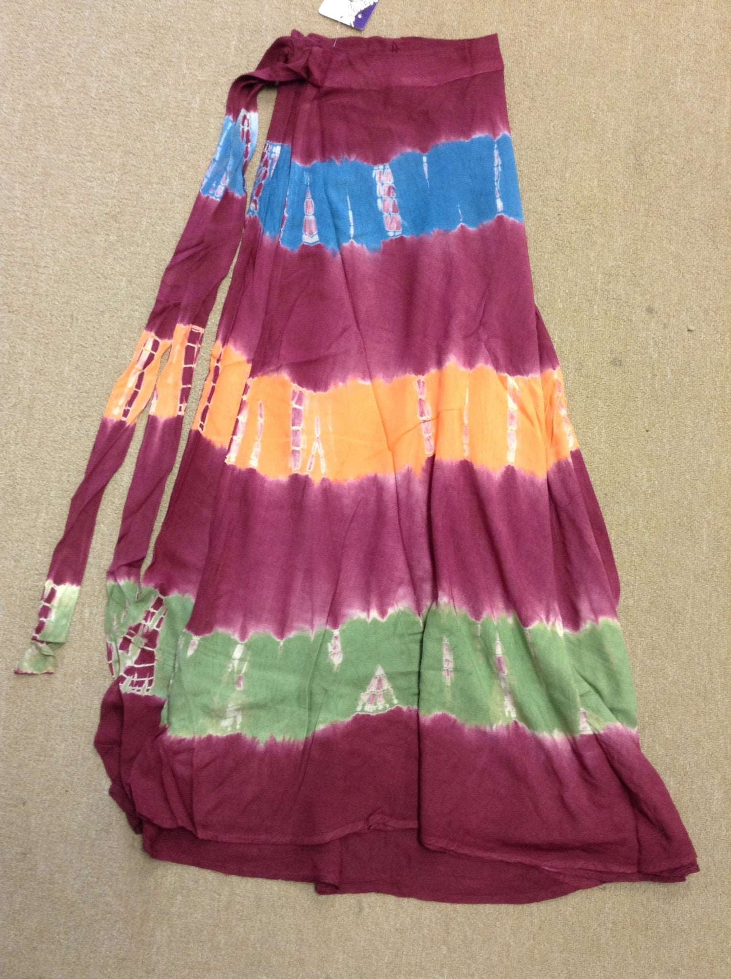 Assorted Long Tie-Dye Wrap Skirts - HalfMoonMusic