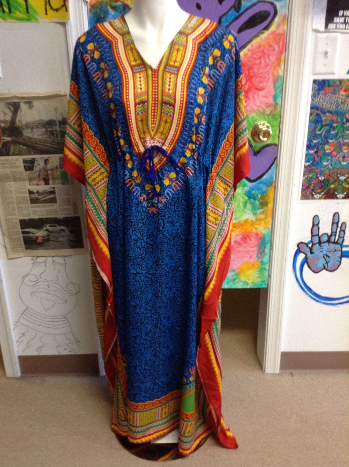 African Print Dashiki Dress - HalfMoonMusic