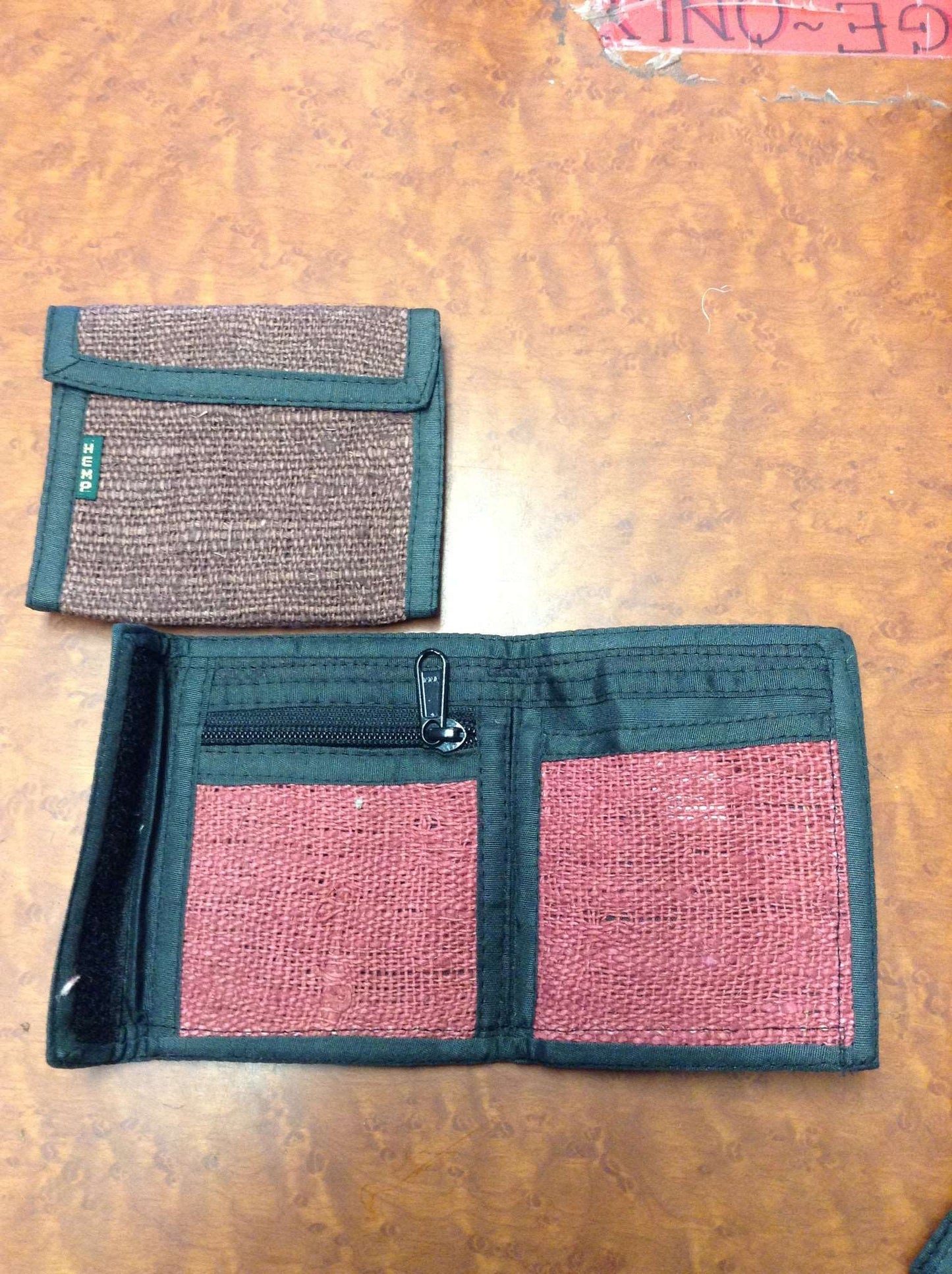 Assorted Colorful 2Fold Hemp Wallets - HalfMoonMusic