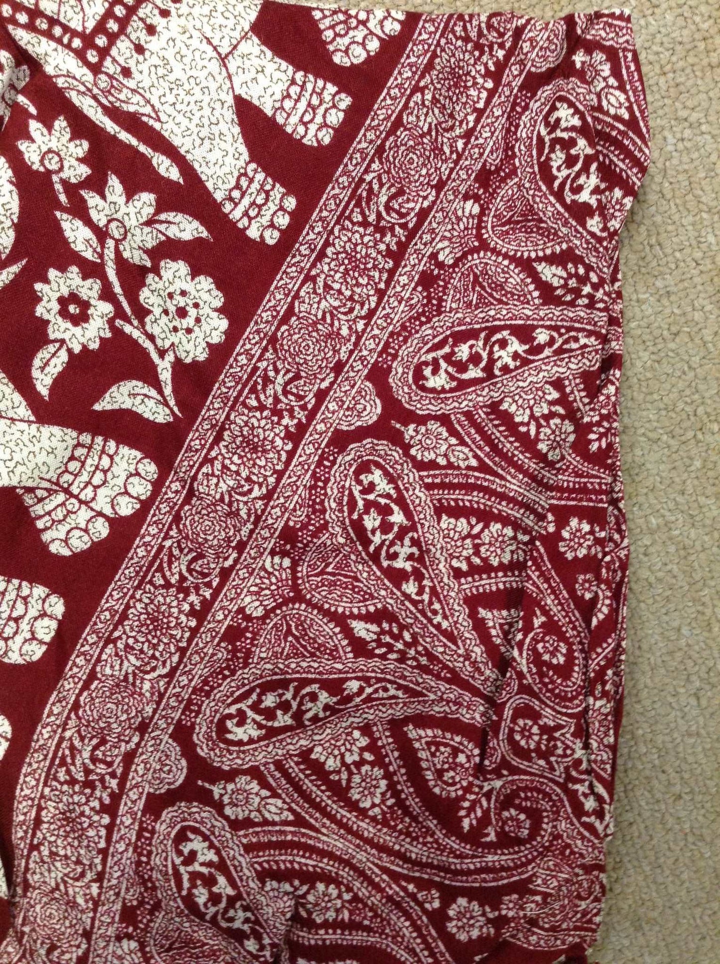 Afghani Elephant Print Dual Romper/Harem pants - HalfMoonMusic