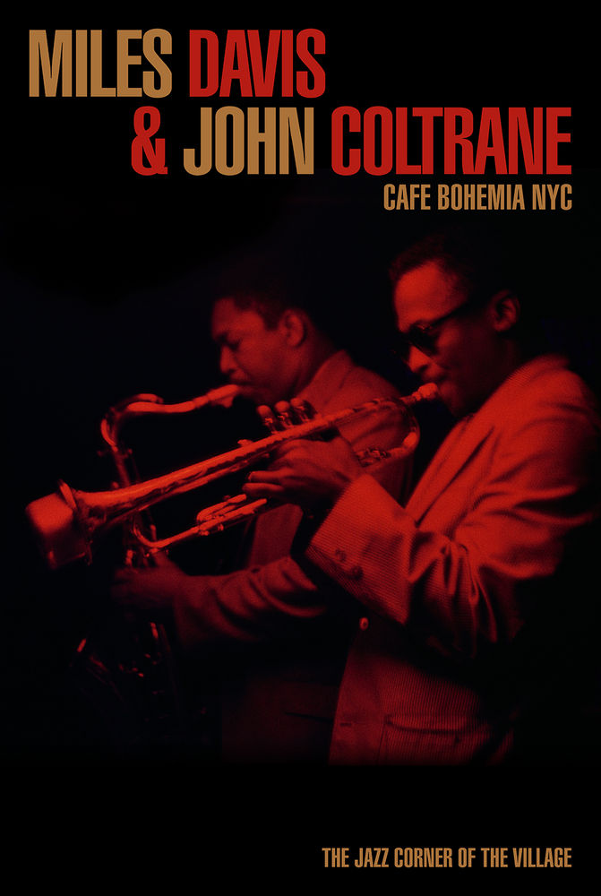 Miles Davis and John Coltrane Poster Cafe Bohemia