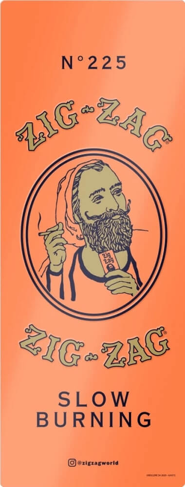 Zig Zag French Orange Tin SIgn