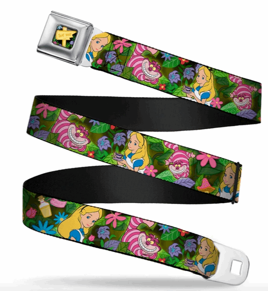 Alice In Wonderland This Way Kids Seatbelt Buckle Belt - HalfMoonMusic