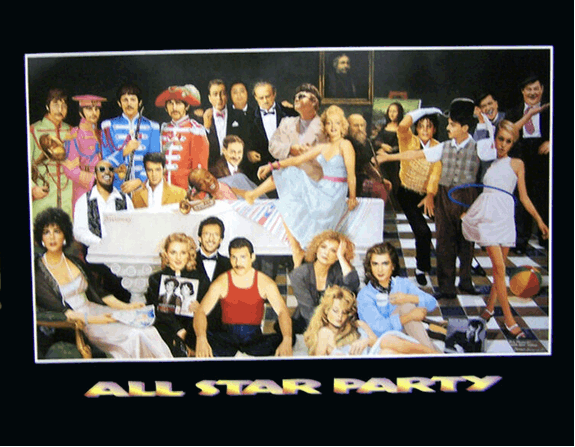 All Star Party Art Print - HalfMoonMusic