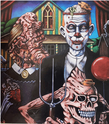 American Gothic Window Sticker - HalfMoonMusic