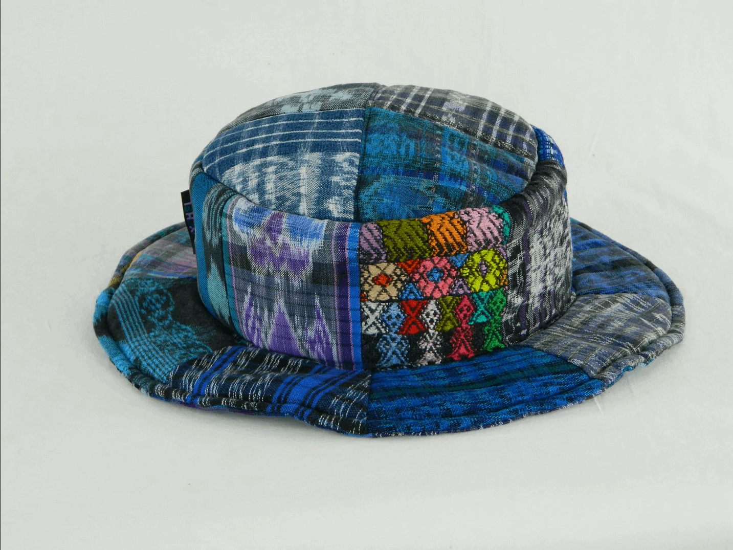 Assorted Patchwork Woven Pattern Floppy Hat - HalfMoonMusic
