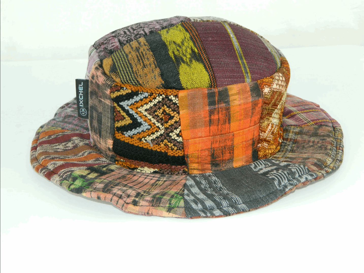 Assorted Patchwork Woven Pattern Floppy Hat - HalfMoonMusic