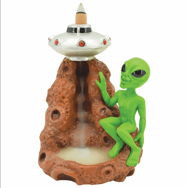 Alien Spaceship Backflow Cone Incense Burner - HalfMoonMusic