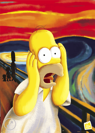 11x17 Homer Scream Countertop Poster - HalfMoonMusic