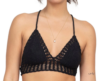 Women's Laced Back Crochet Top - HalfMoonMusic