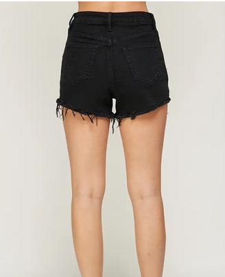 Women's Distressed Animal Print Pocket High Rise Shorts - HalfMoonMusic