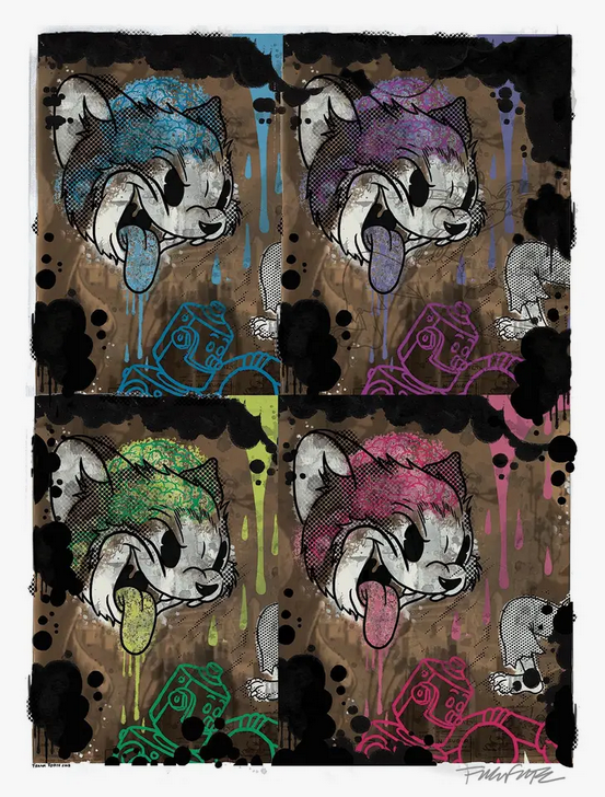 "Warhol Cat" Frank Forte Art Print - HalfMoonMusic