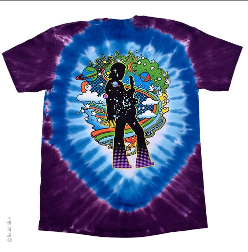 Men's Jimi Hendrix Mod Pop Art Tie-Dye T-Shirt - HalfMoonMusic