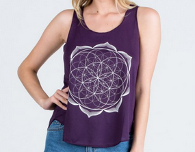 Women's Seed of Life Tank Top - HalfMoonMusic