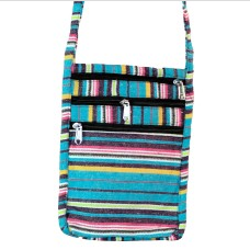 4-Zipper Baja Pattern Mini Crossbody Bag - HalfMoonMusic