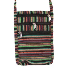 4-Zipper Baja Pattern Mini Crossbody Bag - HalfMoonMusic