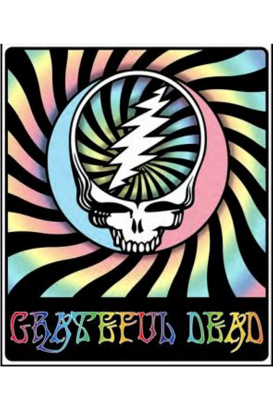 Grateful Dead Tie-Dye Steal Your Face Vortex Fleece Throw Blanket - HalfMoonMusic