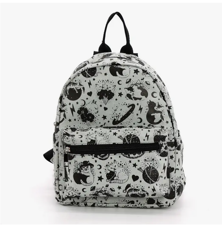 Celestial Cat Collage Mini Backback - HalfMoonMusic