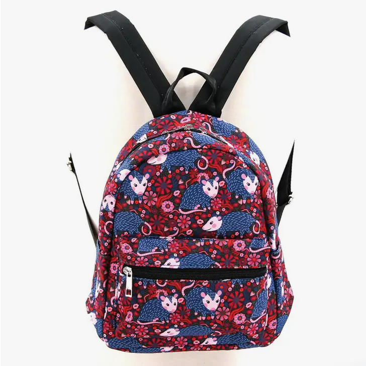 fabric mini backpack purse Possum Floral Mini Backpack