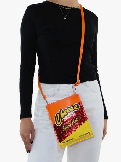 Novelty Cheese Crunch Crossbody Bag - HalfMoonMusic